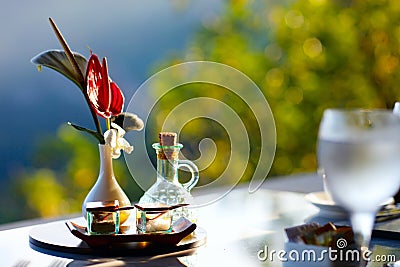 Romantic breakfast Stock Photo