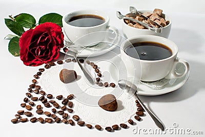 Romantic breakfast Stock Photo