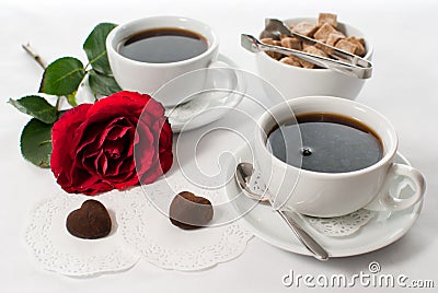 Romantic breakfast Stock Photo