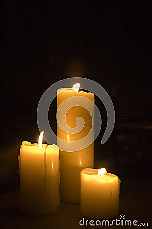 Romantic Candles Stock Photo