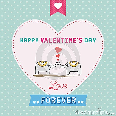 Romantic card Vector Illustration