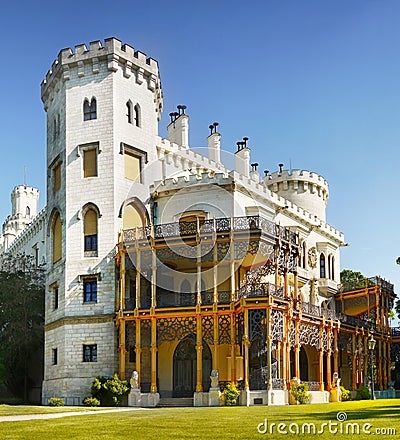 Romantic Chateau, Hluboka, Czech Republic Editorial Stock Photo