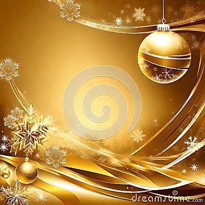 Romantic Christmas tree and gold xmas decoration like Christma in gold concept Stock Photo