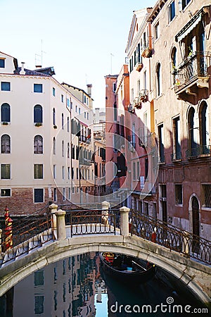 Romantic cityscape in Venice, Italy Stock Photo