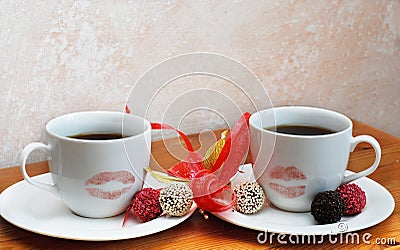 Romantic coffee Stock Photo