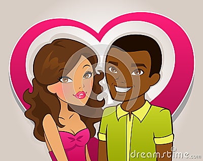 Romantic Couple Vector Illustration