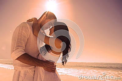 Romantic couple embracing Stock Photo