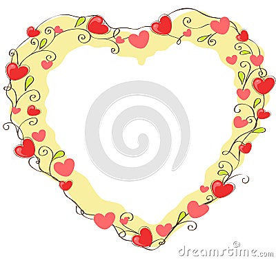 Romantic decorative abstract frame Vector Illustration