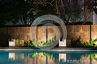 Romantic evening mood lighting casting shadows onto a romantic s Stock Photo