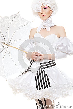 Romantic fairytale woman. Halloween, cosplay suit Stock Photo