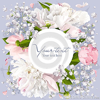 Romantic flower background Vector Illustration