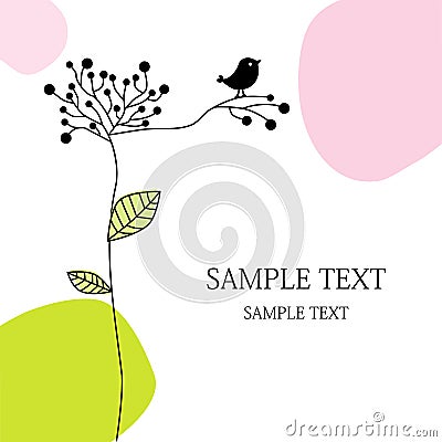 Romantic greeting card Vector Illustration