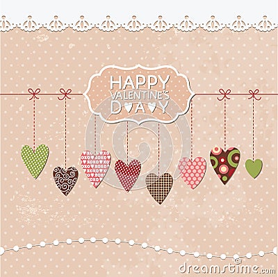 Romantic greeting card Vector Illustration