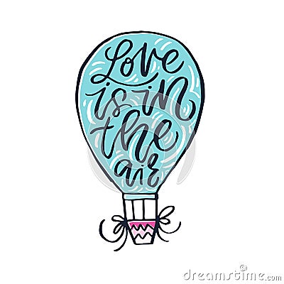 Romantic Handdrawn Lettering Vector Illustration