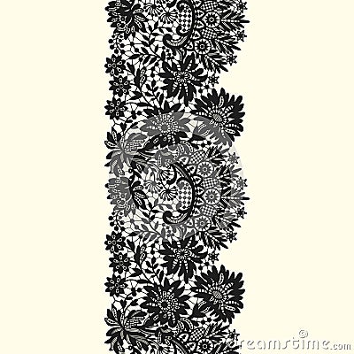 Romantic Lace Seamless Pattern Vector Illustration