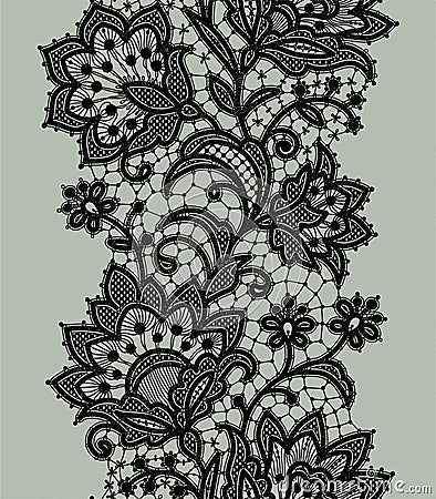 Romantic Lace Seamless Pattern Vector Illustration