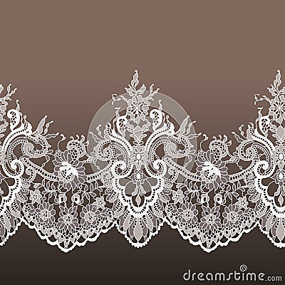 Romantic Lace Seamless Pattern Vector Illustration