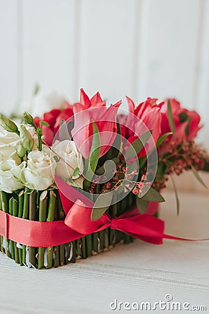 Romantic luxury flower arrangement Stock Photo