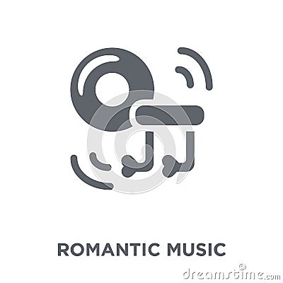 Romantic music icon from Wedding and love collection. Vector Illustration