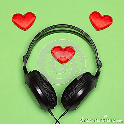 Romantic music tracks playlist concept Stock Photo