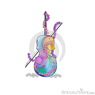 40 violin, romantic music violin Stock Photo