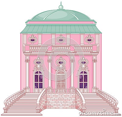 Romantic Palace for a Princess Vector Illustration