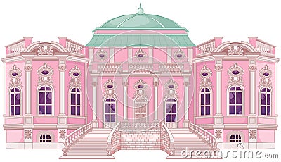 Romantic Palace for a Princess Vector Illustration