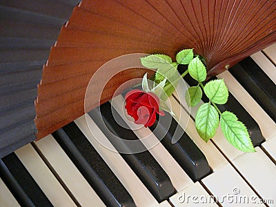 Romantic Piano Stock Photo