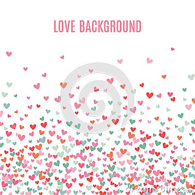 Romantic pink and blue heart background. Vector illustration Vector Illustration