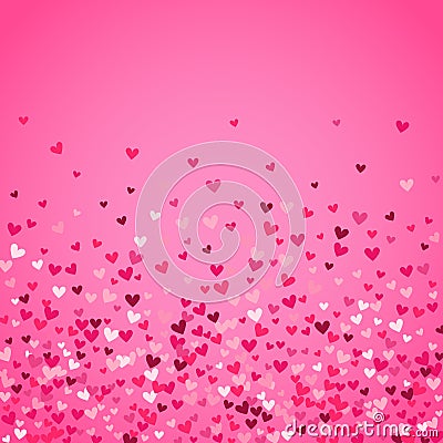 Romantic pink heart background. Vector illustration Vector Illustration