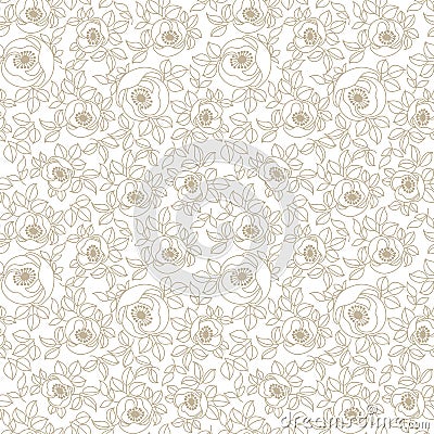 Romantic rose pattern floral background Vector Illustration