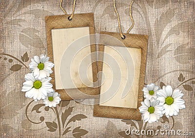 Romantic scrapbook background Stock Photo