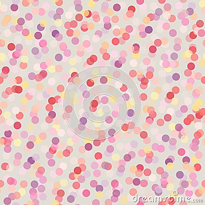Romantic seamless background with confetti Vector Illustration