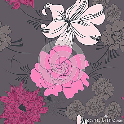 Romantic seamless pattern Vector Illustration