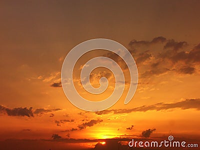 Romantic sunset Stock Photo