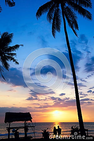 Romantic Sunset Stock Photo