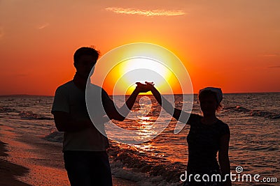 Romantic sunset Stock Photo