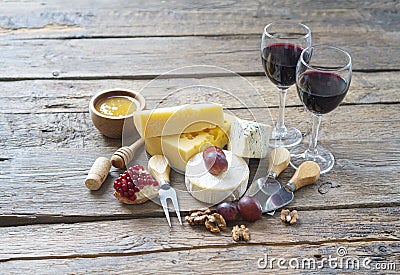 Romantic supper with a fresh cheese Stock Photo