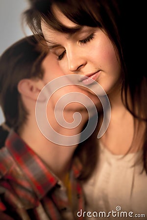 Romantic tender moment Stock Photo