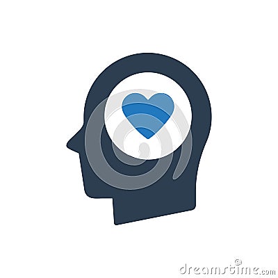 Romantic Thinking Icon Vector Illustration