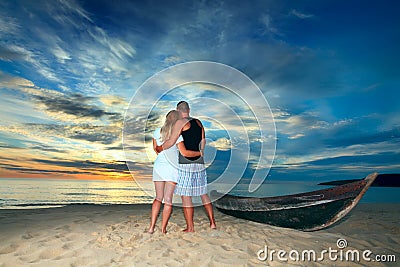 Romantic uninhabited island Stock Photo