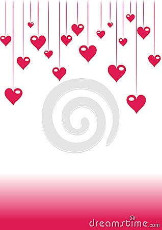 Romantic valentine pink background Vector Illustration