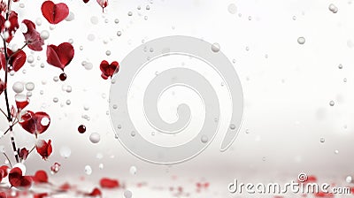 romantic valentines day banner with elegant composition and space for personalized message Stock Photo