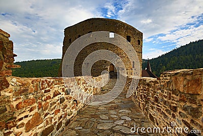 The romantic Velhartice Castle. Situated in the Bohemian Forest, the castle was owned by BuÅ¡ek of Velhartice Stock Photo