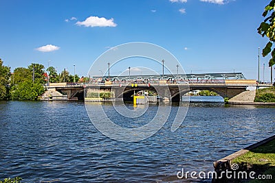 Romantic views of the river Dahme and Spree in Berlin Koepenick Stock Photo
