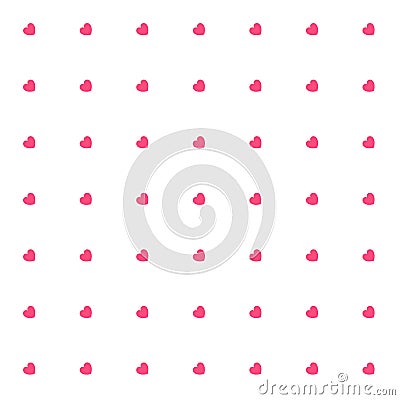 Romantic Violet Seamless Polka Hearts Vector Pattern Background for Valentine Day or Mother`s Day. Scrapbooking, Invitation. Vector Illustration