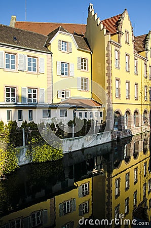 Romantic old houses in Colmar, Alsace, France Stock Photo