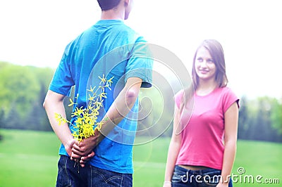 Romantic young couple Stock Photo