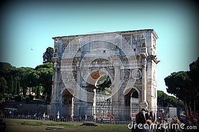 Rome - The Arch of Constantine. Stock Photo