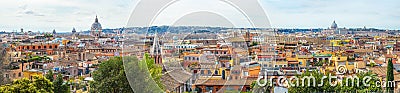 Rome city view from the Pincio Terrace Stock Photo